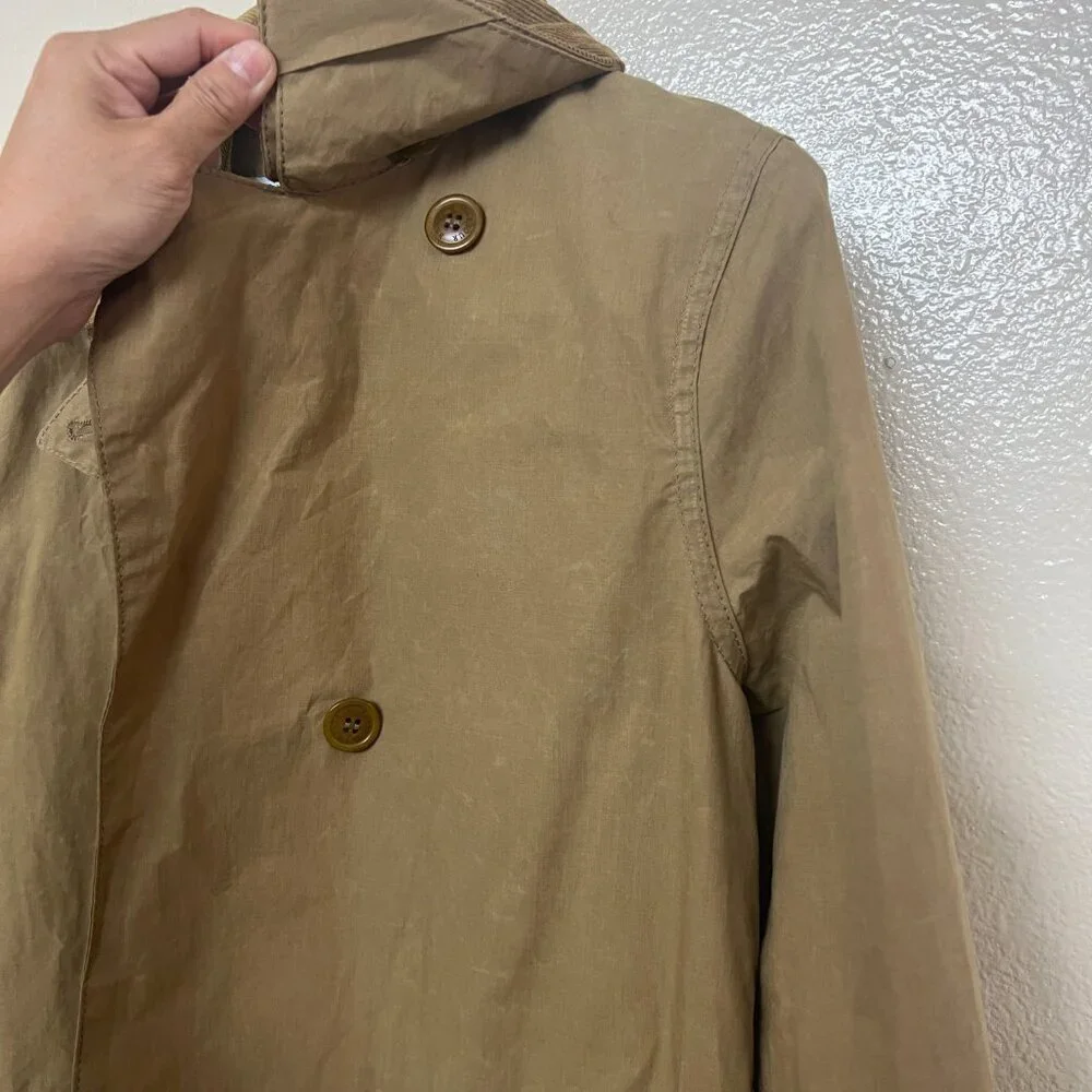 Barbour Re Eng HAYDON Cotton Camel Sand Brown Trench Coat Belted Classic US8